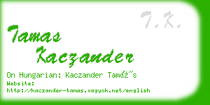 tamas kaczander business card